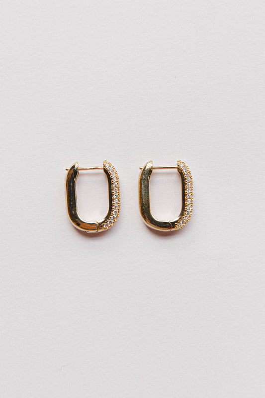 Gold CZ hoops