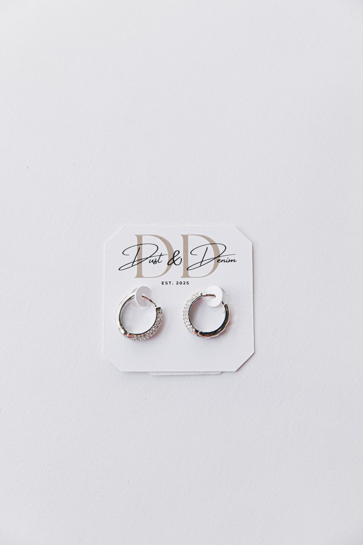 Pave Hoop Earrings