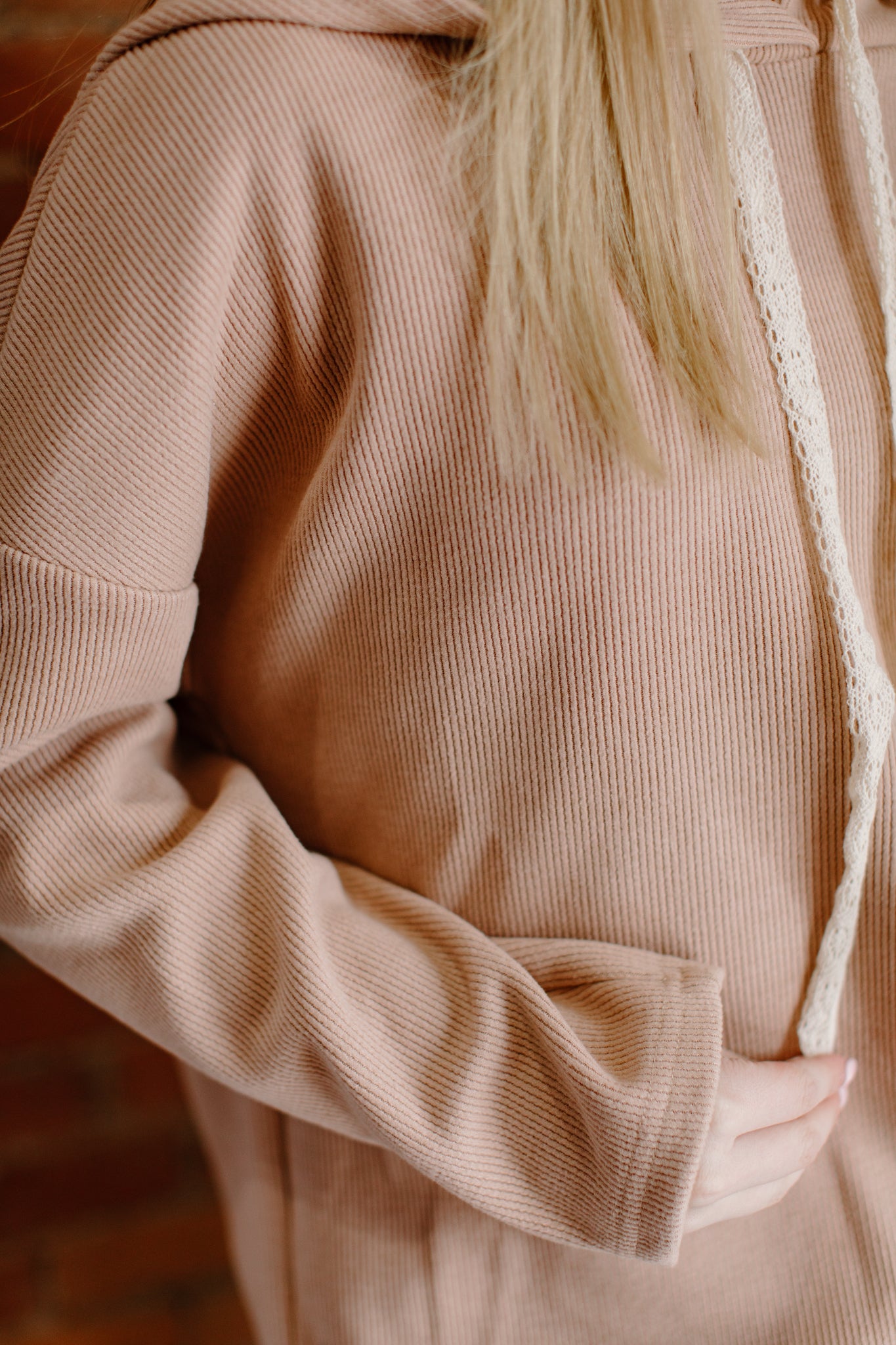 Textured Lace Hoodie