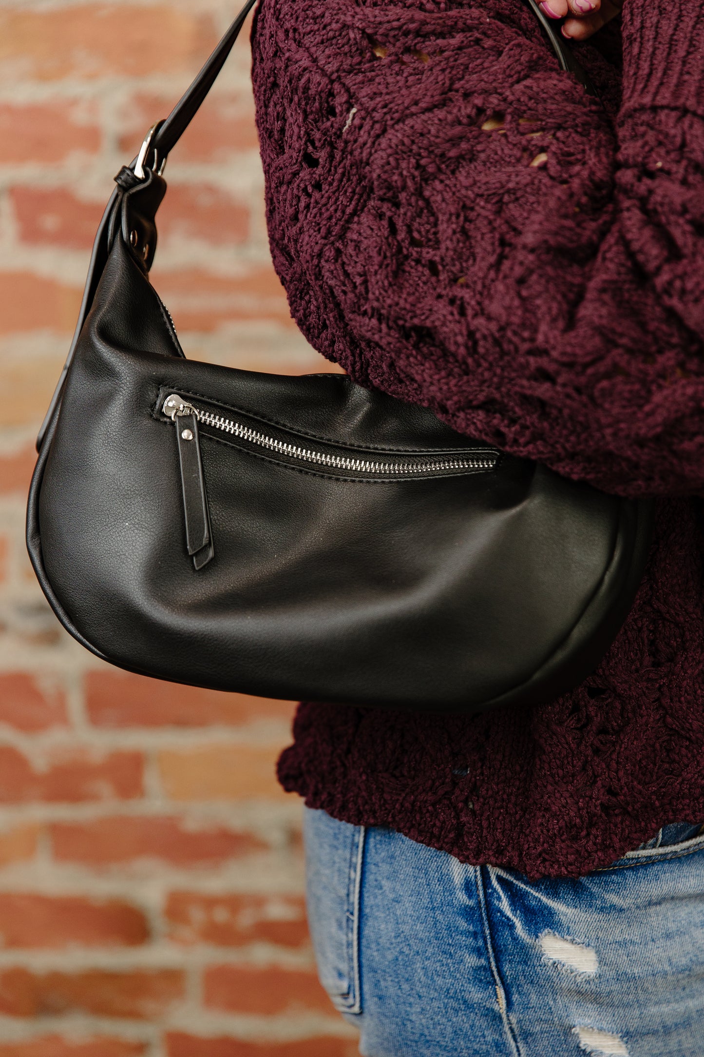 Modern Crescent Shoulder Bag