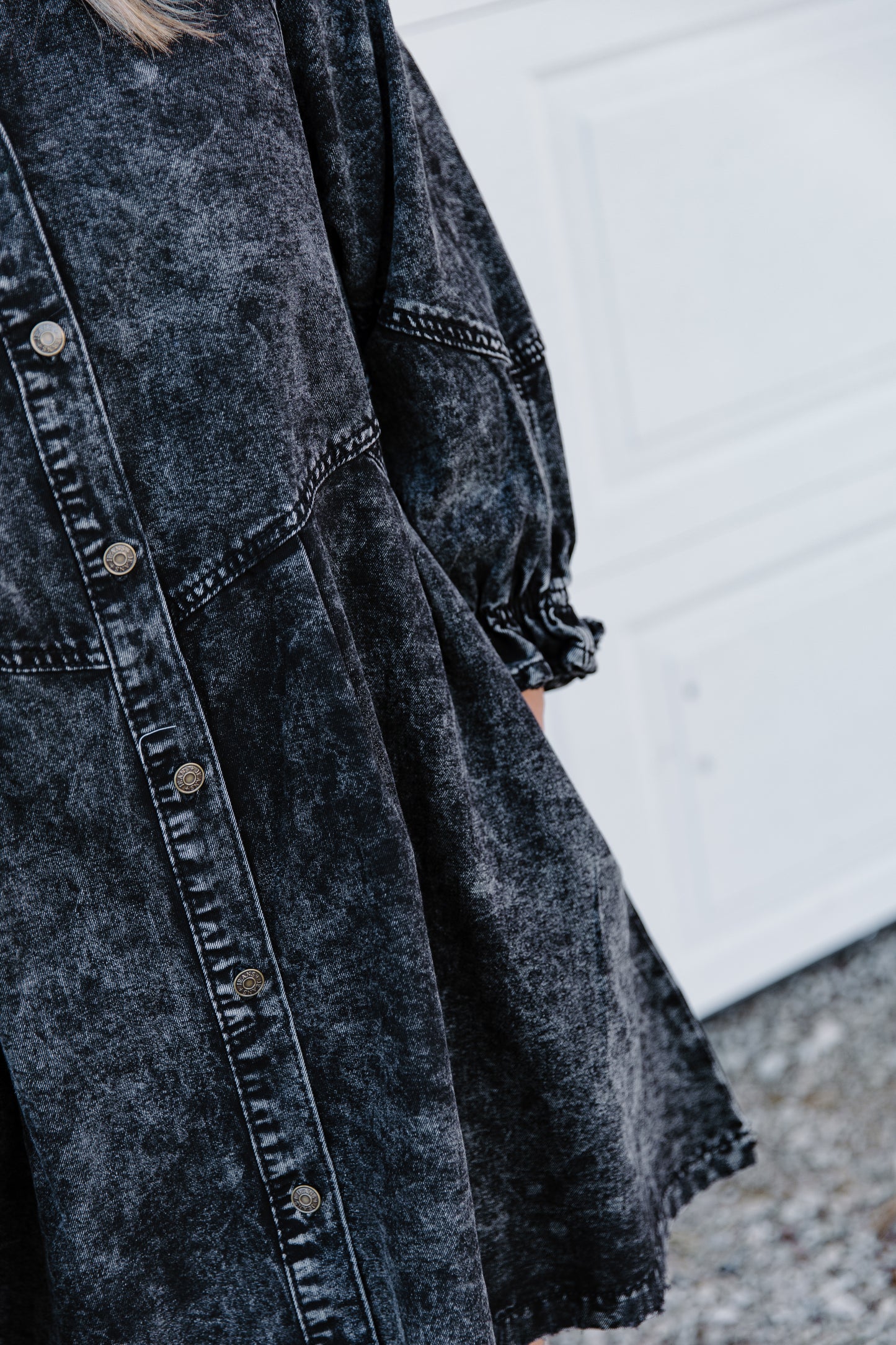 Black Denim Shirt Dress