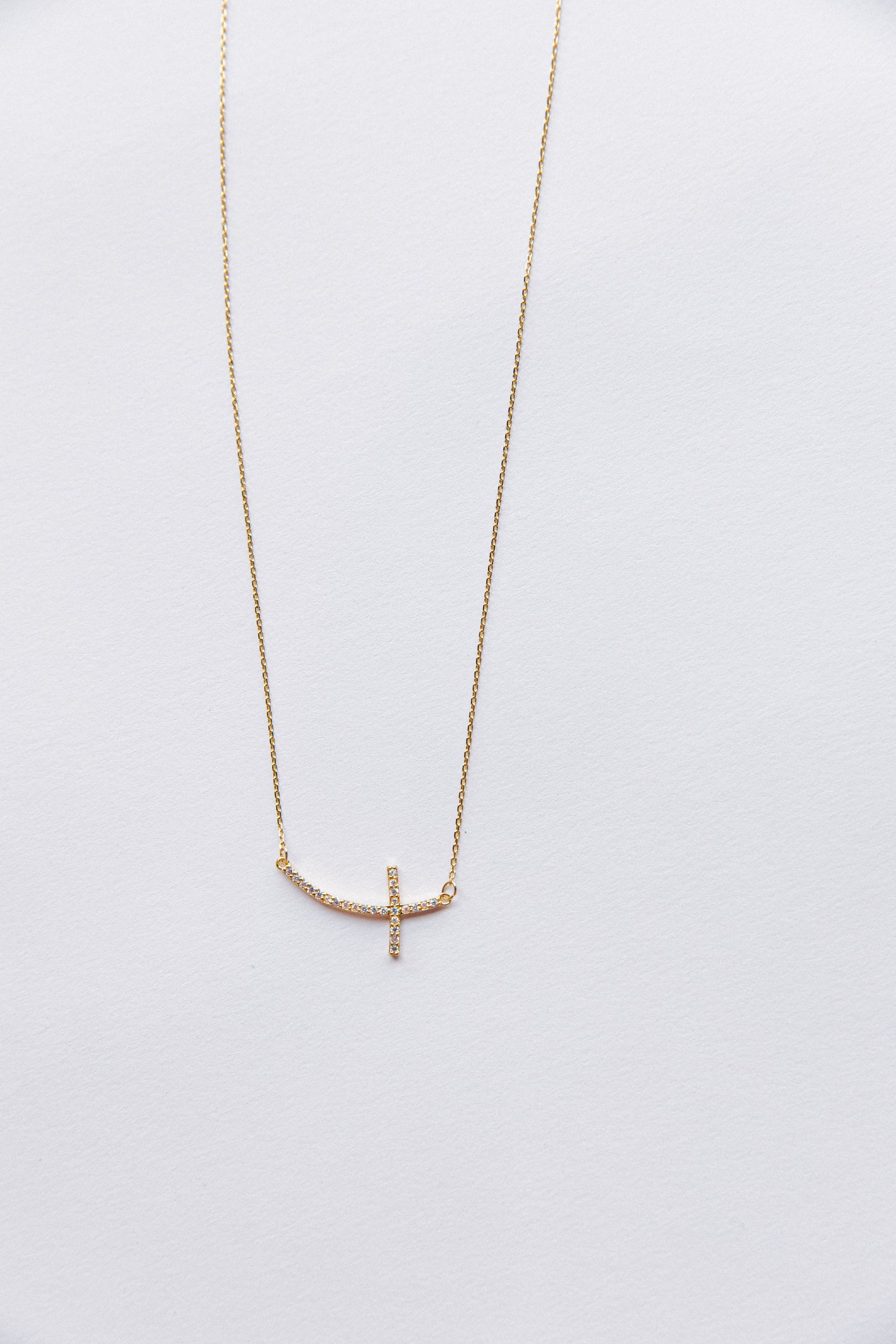 sideway Cross Necklace