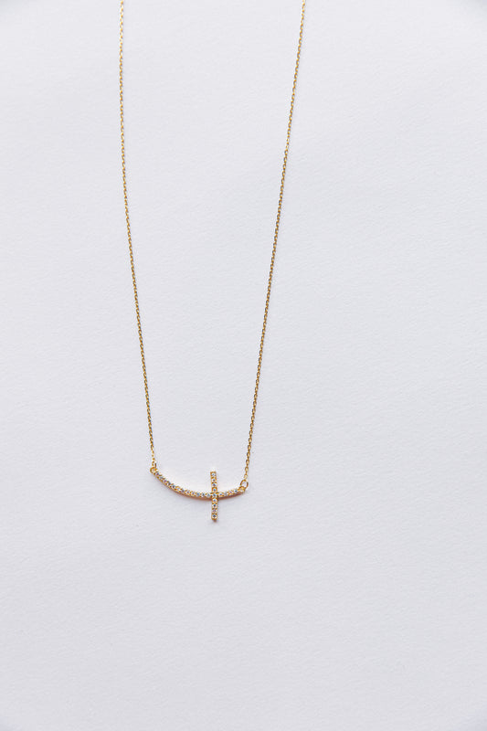 sideway Cross Necklace
