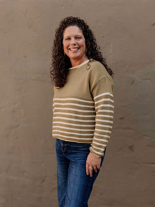Contrast Stripe Sweater