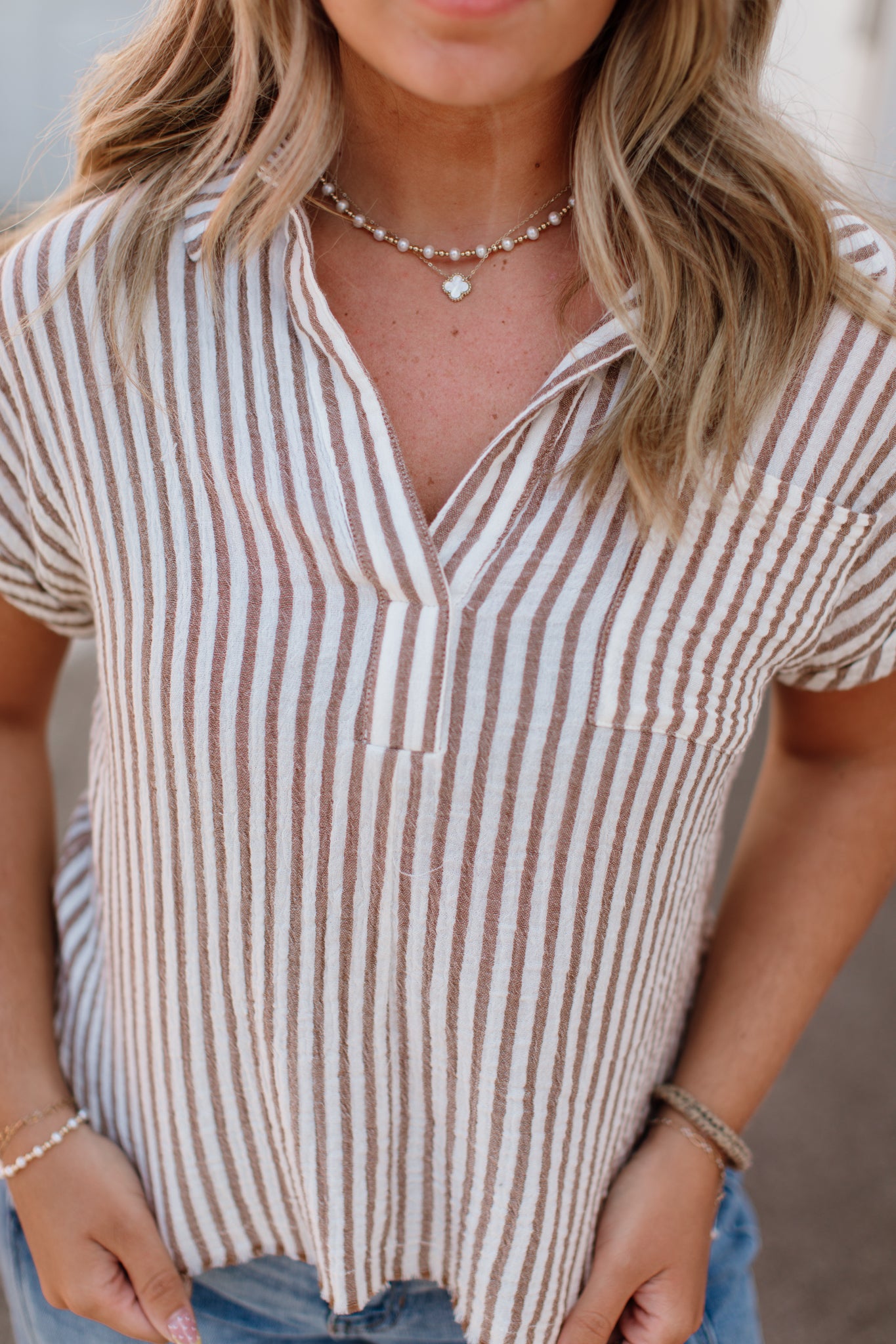 Khaki Stripe Shirt