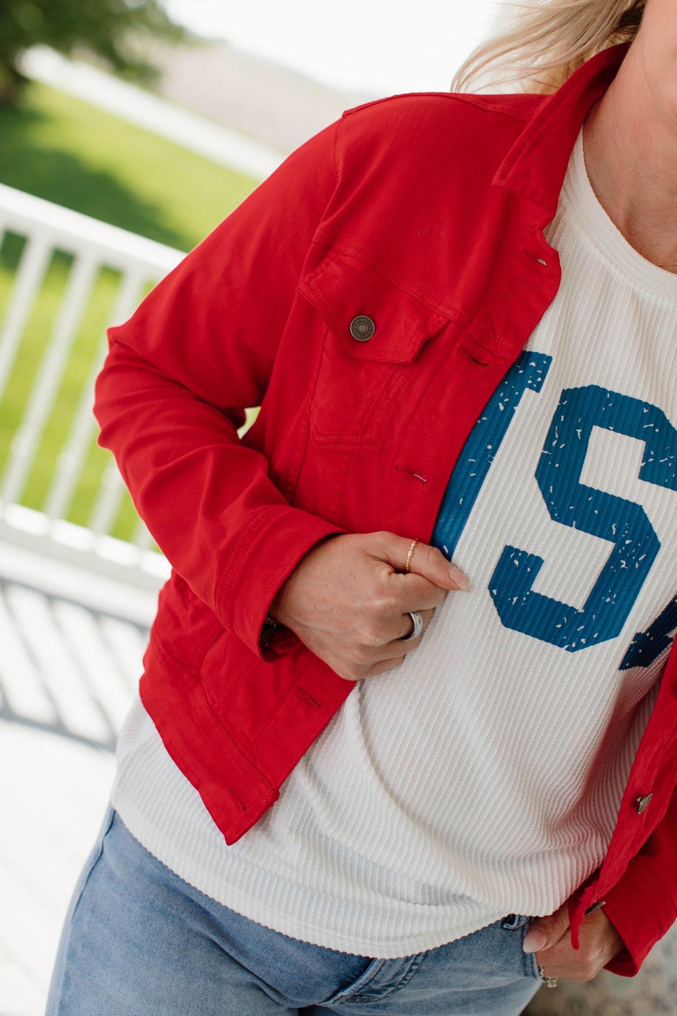 Red Denim Jacket