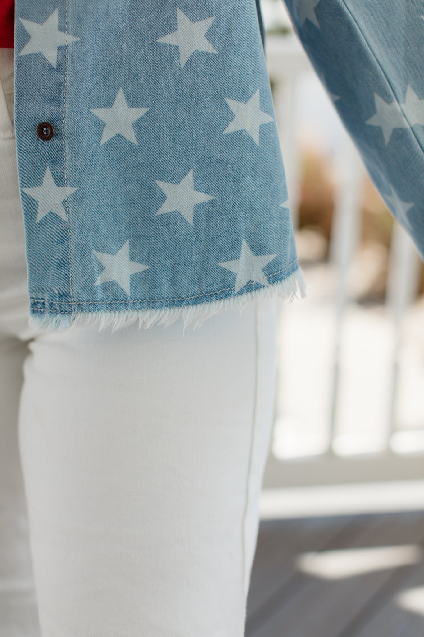 Star Denim Button Up