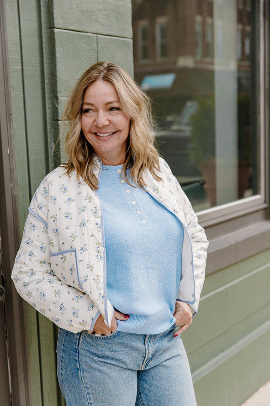 Quilted Floral Jacket