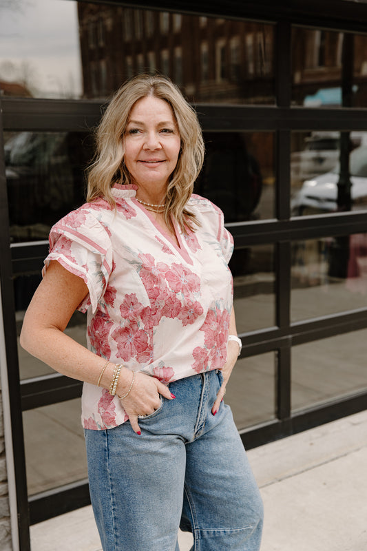 Spring floral top