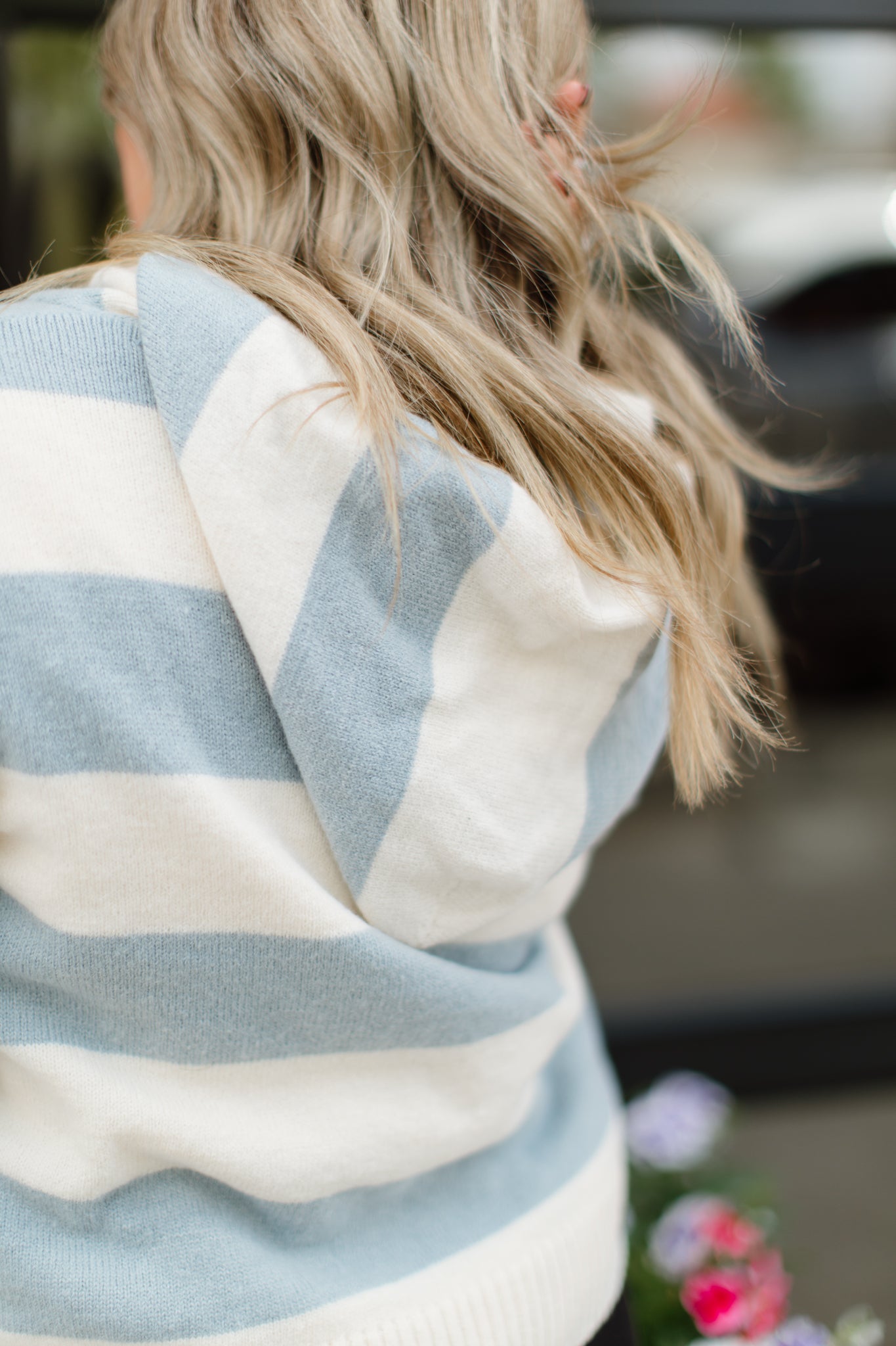 Striped Zipper Cardigan
