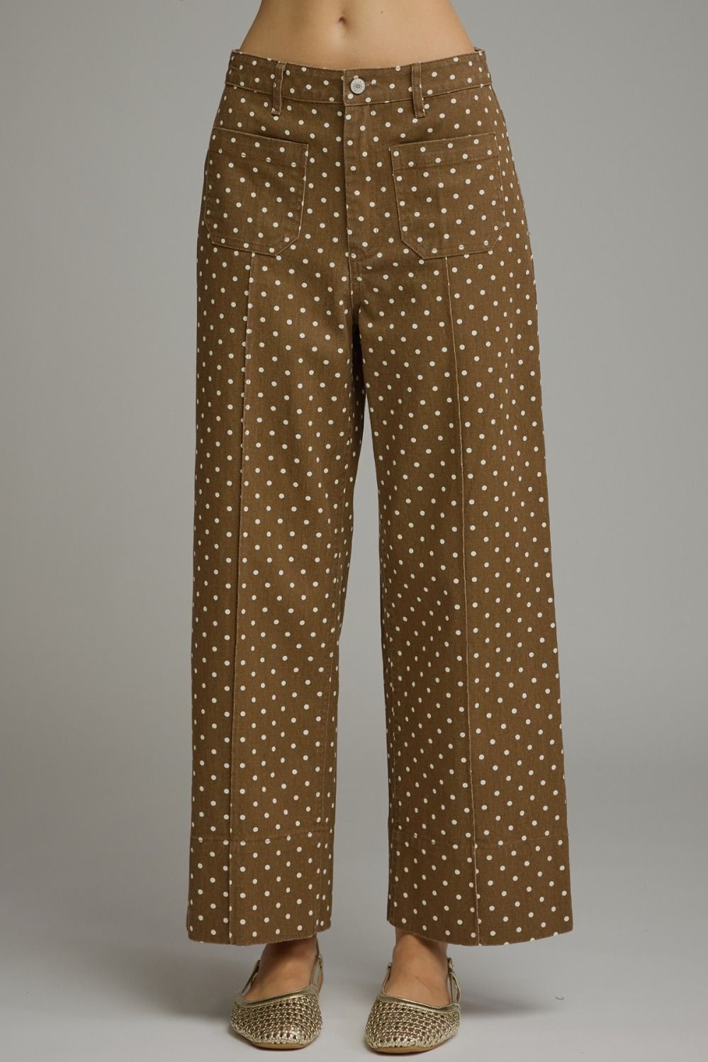 Polka Dot Barrel Jeans