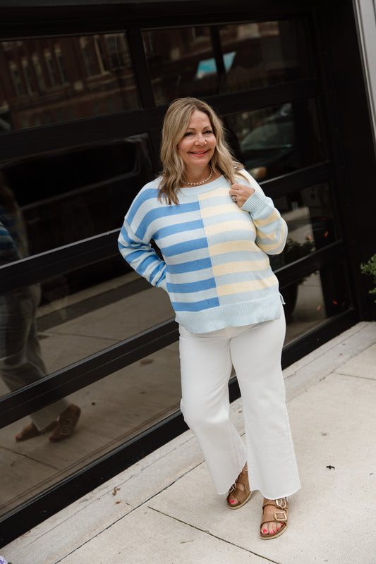 Contrast Knit Sweater